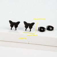 1 Pair Cute Japanese Style Cross Heart Shape Butterfly Hollow Out 304 Stainless Steel 18K Gold Plated Ear Studs sku image 36