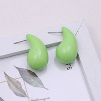 1 Pair Simple Style Water Droplets Spray Paint Arylic Ear Studs sku image 14
