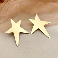 304 Stainless Steel 14K Gold Plated IG Style Modern Style Cool Style Plating Pentagram Rings Earrings main image 3