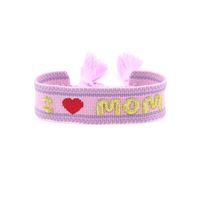 Casual MAMA Bohemian Letter Heart Shape Polyester Embroidery Knitting Tassel Mother'S Day Women's Bracelets main image 3