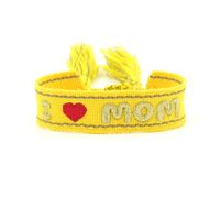 Casual MAMA Bohemian Letter Heart Shape Polyester Embroidery Knitting Tassel Mother'S Day Women's Bracelets main image 6