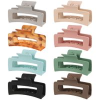 Solid Color Frosted Rectangular Ps Material Hair Clip sku image 163