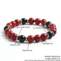 Simple Style Classic Style Round 316 Stainless Steel  Natural Stone Beaded Women's Bracelets main image 2