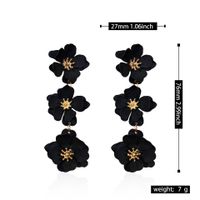 1 Pair Elegant Bohemian Simple Style Flower Plating Alloy Drop Earrings main image 2