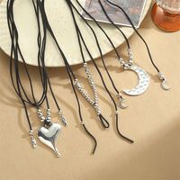 Simple Style Heart Shape CCB Alloy Velvet Inlay CCB Women's Pendant Necklace main image 1