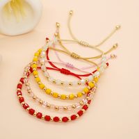 Simple Style Classic Style Solid Color Artificial Crystal Beaded Women's Bracelets main image 3