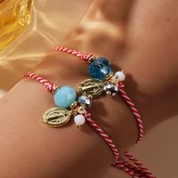 Simple Style Classic Style Color Block Alloy Polyester Handmade Women's Drawstring Bracelets main image 2