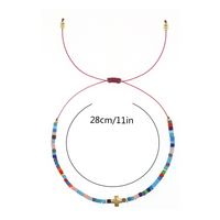 Estilo Simple Estilo Clásico Bloque De Color Poliéster Vidrio Cuenta De Semillas Con Cuentas Mujeres Pulsera main image 2