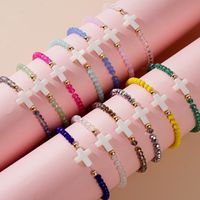 Simple Style Classic Style Solid Color Artificial Crystal Beaded Women's Bracelets main image 1