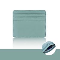 Unisex Solid Color Pu Leather Open Card Holders sku image 2