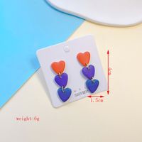1 Pair IG Style Rainbow Soft Clay 14K Gold Plated Drop Earrings sku image 3
