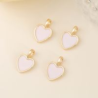 1 Piece 15 * 10mm Copper 18K Gold Plated Heart Shape Polished Pendant main image 1