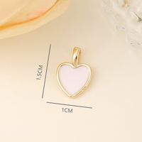 1 Piece 15 * 10mm Copper 18K Gold Plated Heart Shape Polished Pendant main image 2