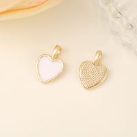 1 Piece 15 * 10mm Copper 18K Gold Plated Heart Shape Polished Pendant main image 3