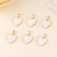 1 Piece 15 * 10mm Copper 18K Gold Plated Heart Shape Polished Pendant main image 4