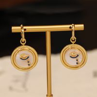 1 Pair Business Vacation Spot Plating Copper 18K Gold Plated Dangling Earrings main image 1