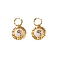 1 Pair Business Vacation Spot Plating Copper 18K Gold Plated Dangling Earrings main image 2