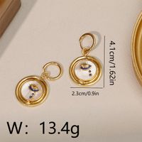 1 Pair Business Vacation Spot Plating Copper 18K Gold Plated Dangling Earrings sku image 1