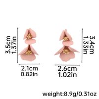 1 Pair Vacation Sweet Flower Iron Copper 18K Gold Plated Drop Earrings sku image 1