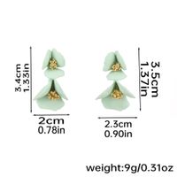 1 Pair Vacation Sweet Flower Iron Copper 18K Gold Plated Drop Earrings sku image 2
