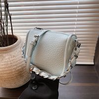 Women's Medium Pu Leather Solid Color Classic Style Square Zipper Crossbody Bag main image 6
