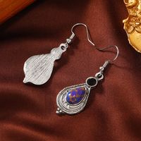 1 Pair Ethnic Style Classic Style Water Droplets Inlay Zinc Alloy Turquoise Drop Earrings main image 4