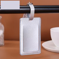 Pu Leather Solid Color Luggage Tag sku image 1