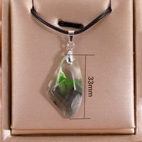Wholesale Jewelry Classic Style Simple Style Color Block Alloy Glass White Gold Plated Asymmetrical Pendant Necklace main image 8