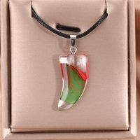 Simple Style Horns Glass Wax Rope Plating White Gold Plated Women's Pendant Necklace main image 3