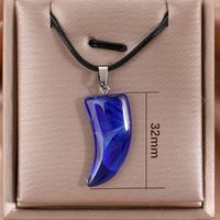 Simple Style Horns Glass Wax Rope Plating White Gold Plated Women's Pendant Necklace main image 9