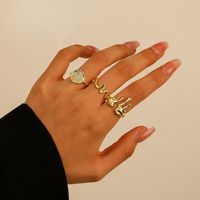 Vintage Style Simple Style Classic Style Water Droplets Alloy Plating 16K Gold Plated Women's Rings main image 3