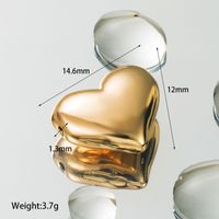 1 Piece 10.4*13mm 14.6*12mm Hole 1~1.9mm Copper 18K Gold Plated Heart Shape Polished Pendant sku image 3