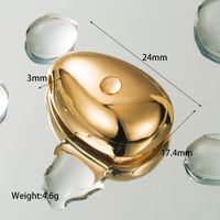 1 Piece 17.4*24mm 3.5*24mm Copper 18K Gold Plated Oval Water Droplets Polished Pendant sku image 1
