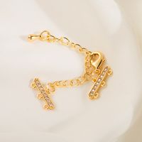 1 Piece 8.2*60mm Copper Zircon 18K Gold Plated Solid Color Polished Connectors main image 6