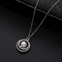 Simple Style Classic Style Solid Color Zinc Alloy Plating Inlay Zircon Women's Pendant Necklace sku image 2
