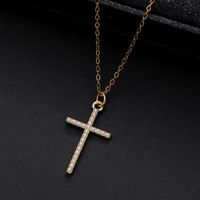 Shiny Letter Alloy Inlay Pearl Women's Pendant Necklace main image 1