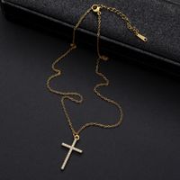 Shiny Letter Alloy Inlay Pearl Women's Pendant Necklace main image 3