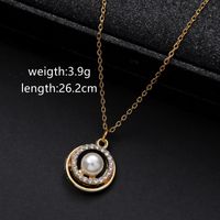 Simple Style Classic Style Solid Color Zinc Alloy Plating Inlay Zircon Women's Pendant Necklace main image 3