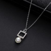 Simple Style Classic Style Letter Zinc Alloy Inlay Zircon Women's Pendant Necklace sku image 4