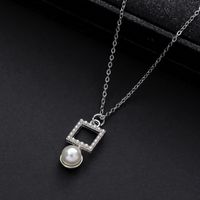Simple Style Classic Style Letter Zinc Alloy Inlay Zircon Women's Pendant Necklace main image 2