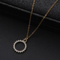 Simple Style Classic Style Letter Zinc Alloy Inlay Zircon Women's Pendant Necklace sku image 1