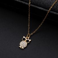 Simple Style Classic Style Letter Zinc Alloy Inlay Zircon Women's Pendant Necklace sku image 3