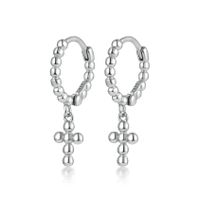 1 Pair Casual Tropical Cross Plating Sterling Silver White Gold Plated Gold Plated Drop Earrings sku image 2