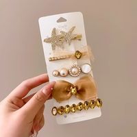 Fashion Geometric Alloy Plating Artificial Pearls Hair Clip 1 Piece sku image 129