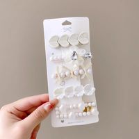 Fashion Geometric Alloy Plating Artificial Pearls Hair Clip 1 Piece sku image 130