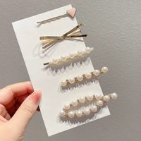 Mode Géométrique Alliage Placage Perles Artificielles Pince À Cheveux 1 Pièce sku image 101