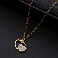 Simple Style Classic Style Bear Heart Shape Zinc Alloy Inlay Zircon Women's Pendant Necklace main image 5