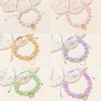 Casual Simple Style Round Artificial Crystal Alloy Beaded Women's Bracelets main image 1