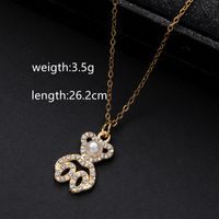 Simple Style Classic Style Bear Heart Shape Zinc Alloy Inlay Zircon Women's Pendant Necklace main image 6