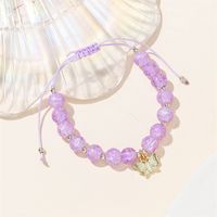 Casual Simple Style Round Artificial Crystal Alloy Beaded Women's Bracelets sku image 4
